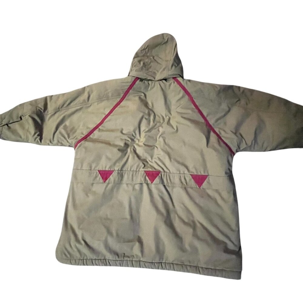 Vintage Current Seen Coat Womens 2X Used Brown Multicolor Hooded - Picture 4 of 16